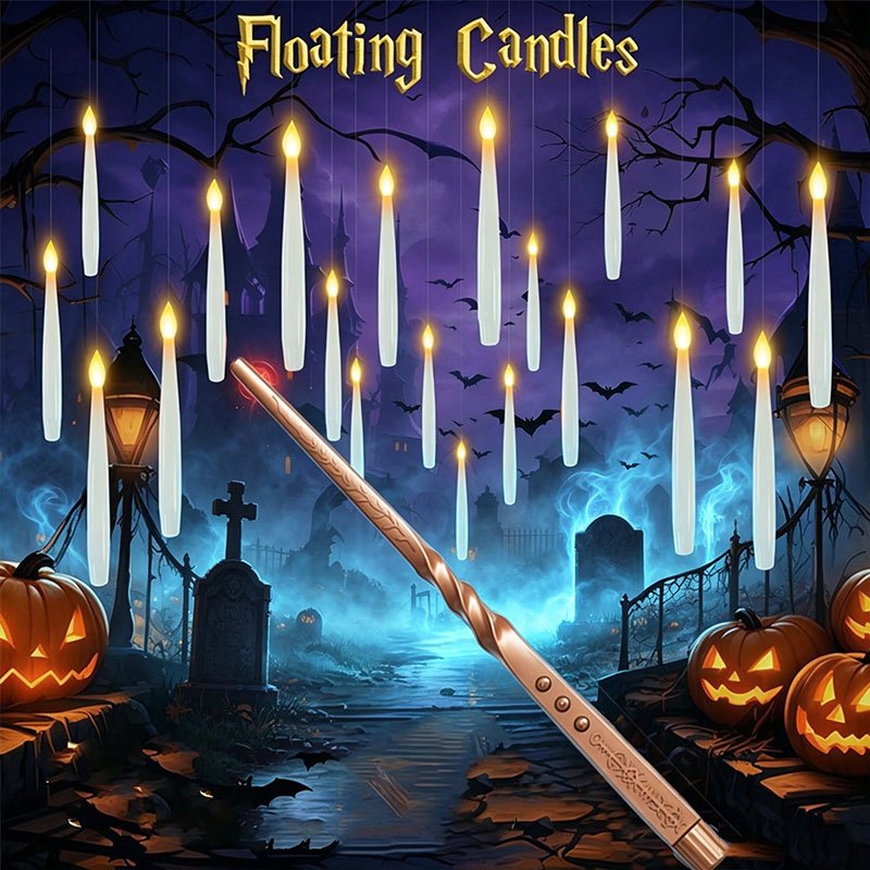 Silk Candle - Sihirli Yüzen Mumlar, Çubuklu, Alevsiz LED