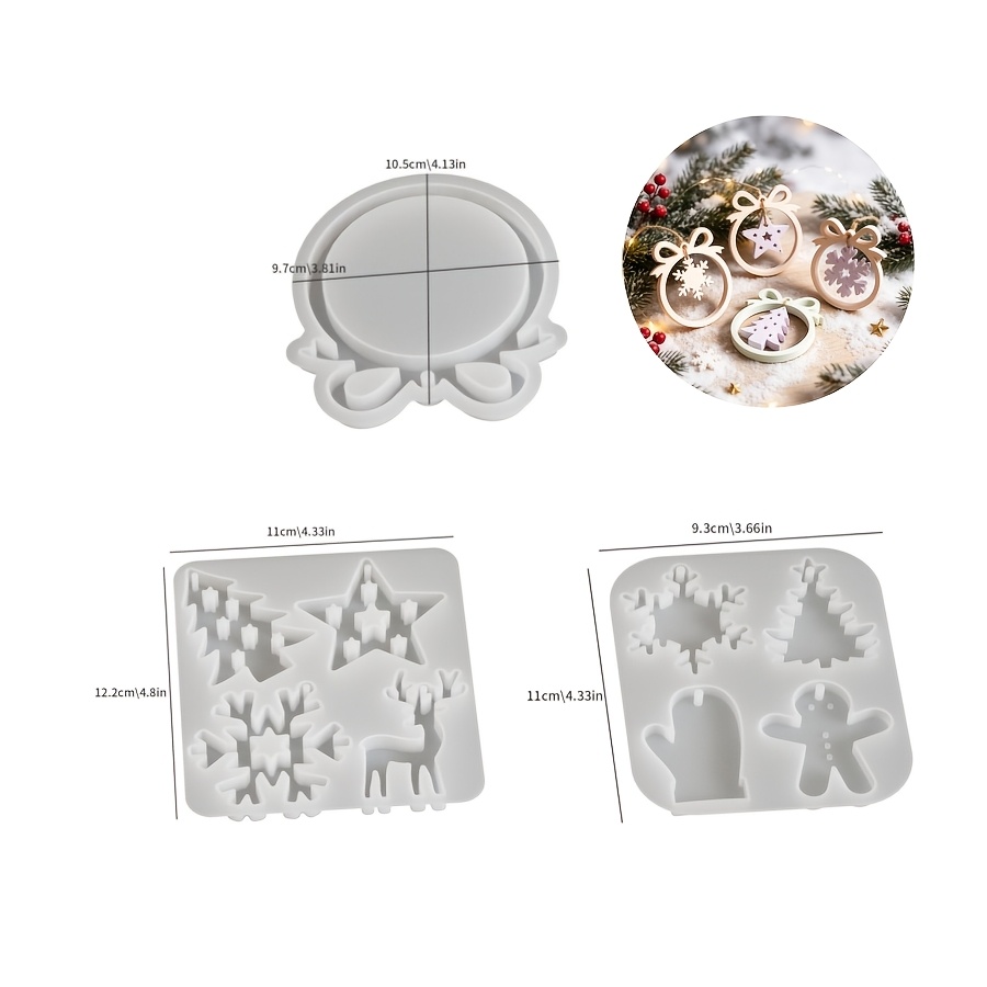 1/3 parça Noel reçine silikon  - Candle Molds incelemesi ve fiyatı